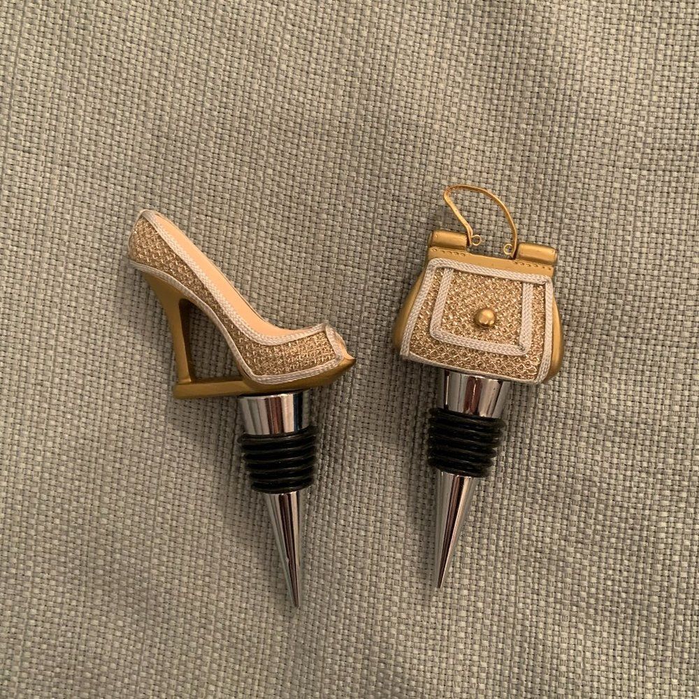 Wine Stoppers Shoe and Handbag Design 4" and 5" Tall